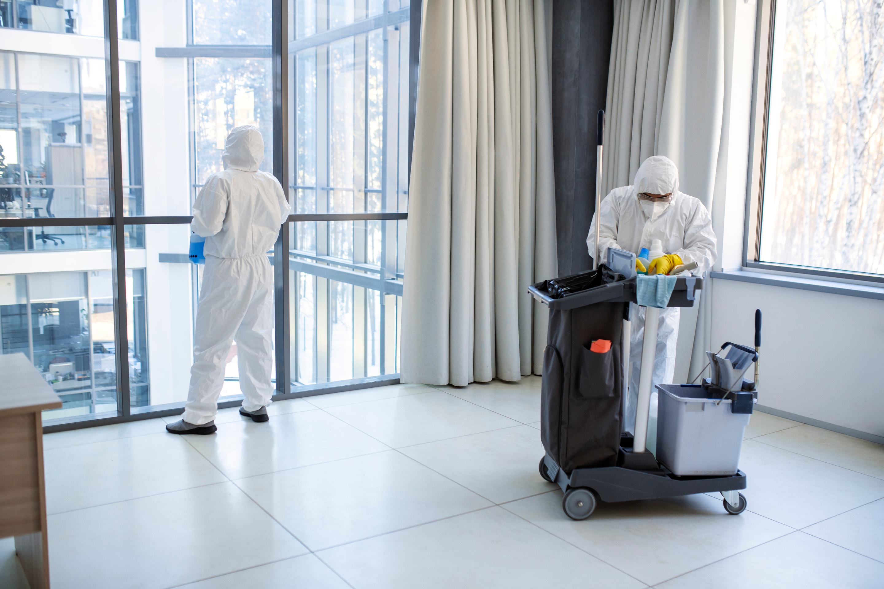 Highfield cleaning team at work